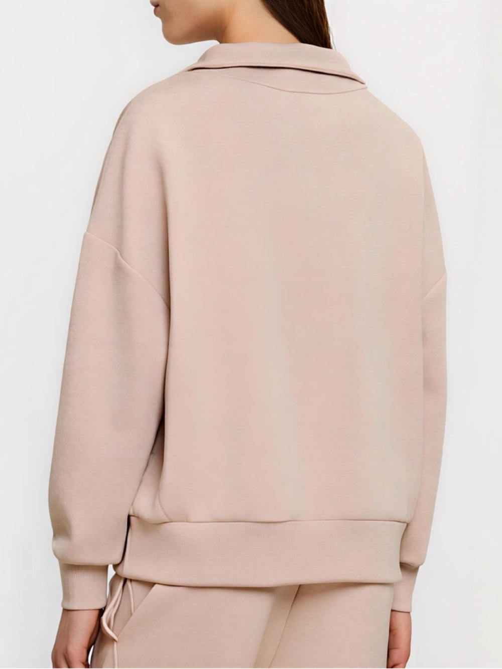 Varley Hawley Half-Zip Sweat in Mushroom - Picture 2 of 9
